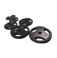 Black Rubber Olympic Plate With Hand Grip TS4114 - Tecnopro